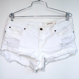 White Pistola High Waisted Jean Shorts